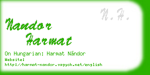 nandor harmat business card